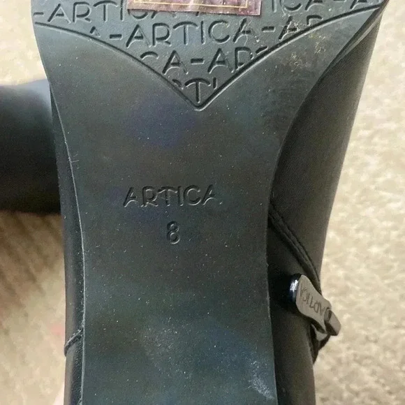 Artica Leather AnkleBoots black size 8 small heel. - Picture 12 of 14